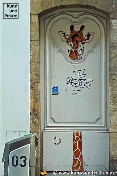 Streetart Giraffe im Marais-Viertel - Paris