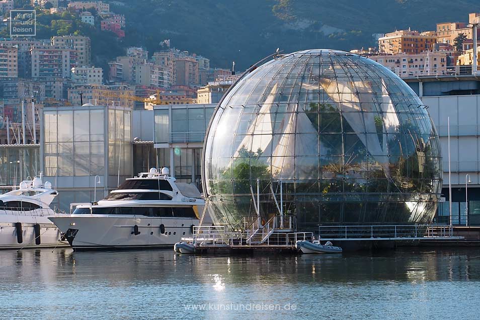 Renzo Piano, Architekt - Glaskugel (Gewächshaus) La Bolla im Hafen von Genua