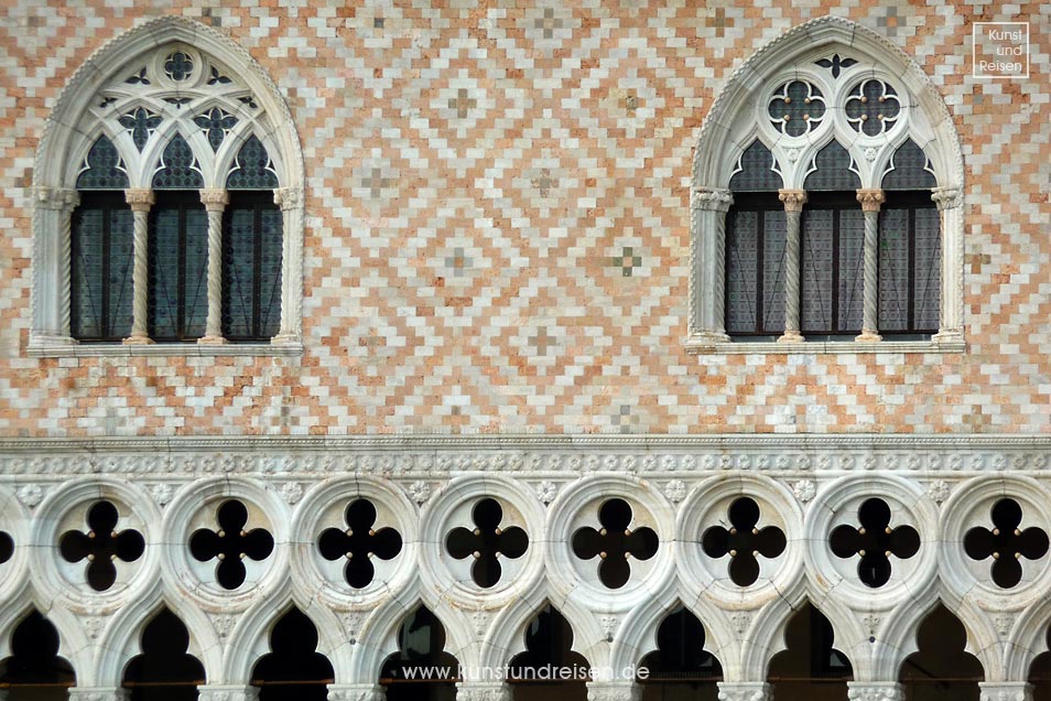 Dogenpalast, Fassade, Venedig - Gotische Architektur