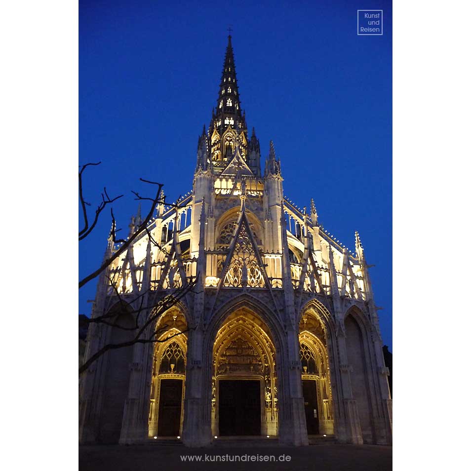 Kirche Saint-Maclou bei Nacht - Gotische Architektur