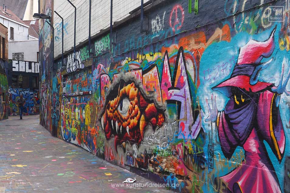 Werregarenstraatje Graffiti-Straße Gent Belgien