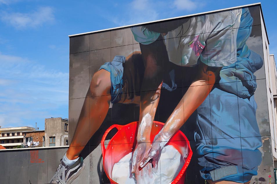 Street Art Case Maclaim Mural Ostende, Belgien