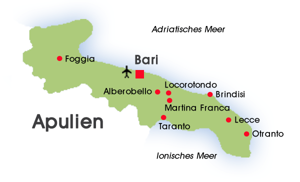 Apulien Karte