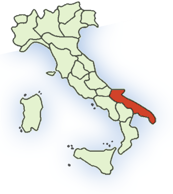 Apulien in Italien, Karte
