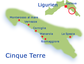 Landkarte: Cinque Terre