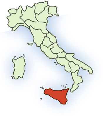 Sizilien in Italien, Karte