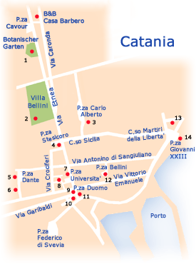 Stadtplan: Catania, Sizilien
