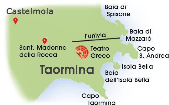 Lageplan: Taormina, Sizilien